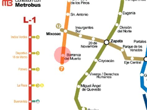 metro barranca del muerto google maps